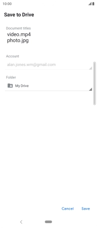 Press the field below 'Folder' and go to the required folder.