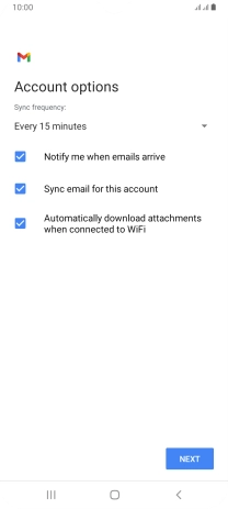 Press the drop down list below 'Sync frequency:'.
