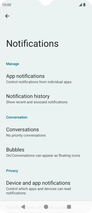 Press App notifications. Press App notifications.