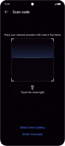 Place the QR code you've received inside the phone camera frame to scan the code.