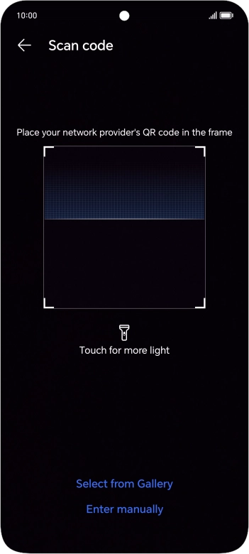Place the QR code you've received inside the phone camera frame to scan the code.