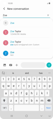 Press the required contact.