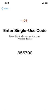 Follow the instructions on the screen and in the 'Move to iOS' app to transfer the content from the Android phone to your phone and set up your phone and prepare it for use.