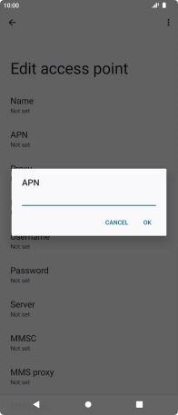 Key in mobile.o2.co.uk and press OK.
