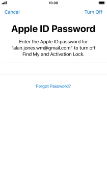 Press Turn Off.