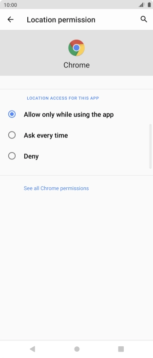 Press the required setting. Press the required setting.