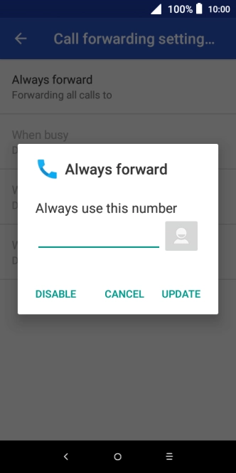 Press DISABLE.