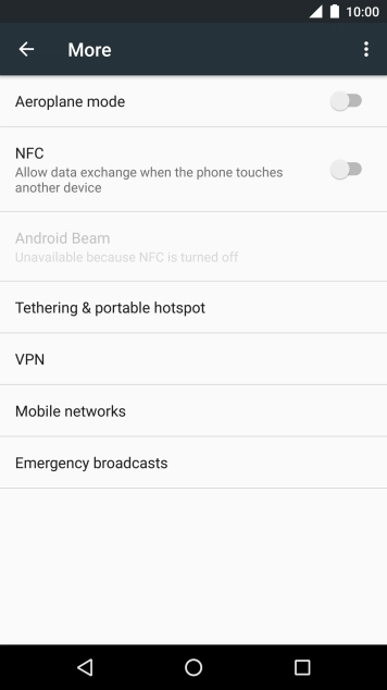 Press Tethering and portable hotspot.