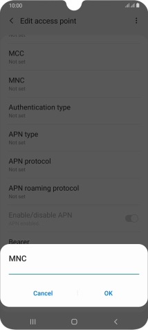 Key in 10 and press OK.