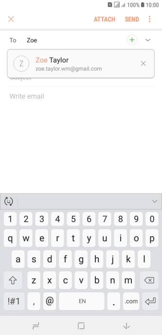 Press the required contact. Press the required contact.