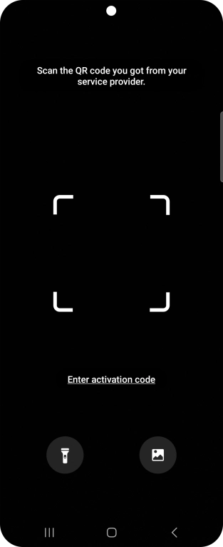 Place the QR code you've received inside the phone camera frame to scan the code.
