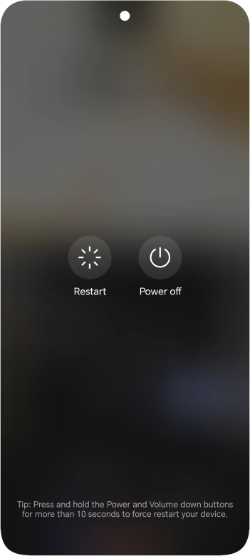 Press Power off.