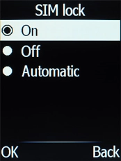 Select Off to turn off the function.
