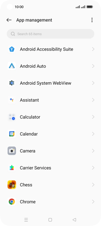 Press the required app. Press the required app.