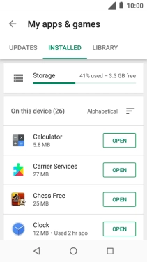 Press the required app.