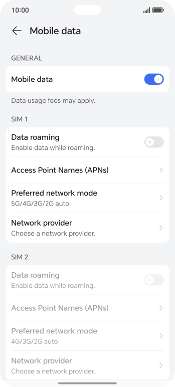 Press Access Point Names (APNs). Press Access Point Names (APNs).