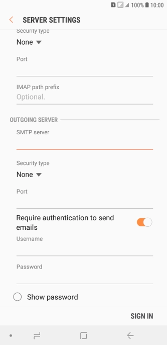 Press the drop down list below 'Security type'.