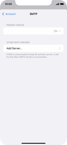 Press the field below 'PRIMARY SERVER'.