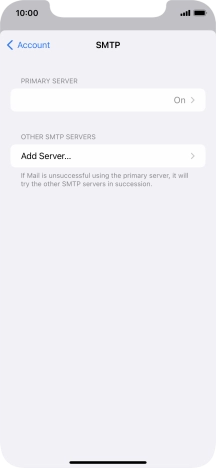 Press the field below 'PRIMARY SERVER'.
