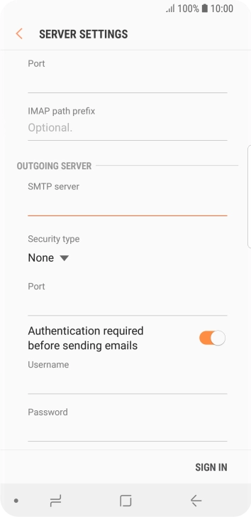 Press the drop down list below 'Security type'. Press the drop down list below 'Security type'.