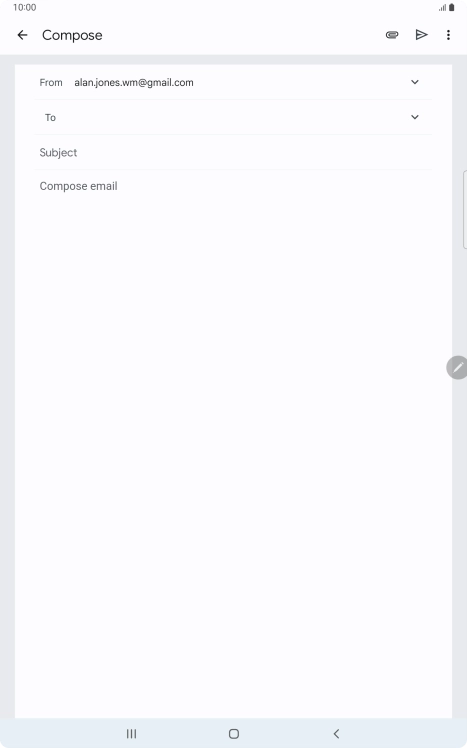 Press the field next to 'To' and key in the first letters of the recipient's name. Press the field next to 'To' and key in the first letters of the recipient's name.