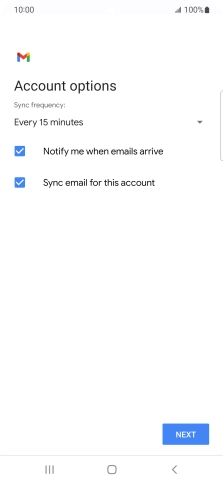 Press the drop down list below 'Sync frequency:'.