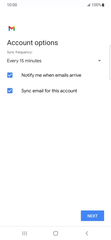 Press the drop down list below 'Sync frequency:'.