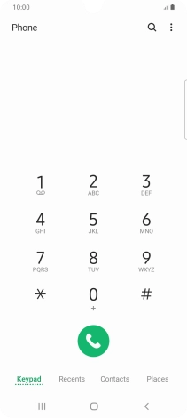Press the menu icon.
