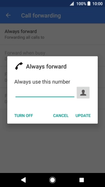 Press TURN OFF.