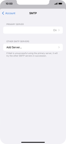Press the field below 'PRIMARY SERVER'.