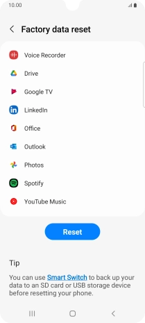 Press Reset.