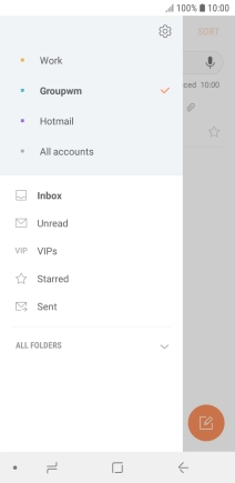 Press the required email account.