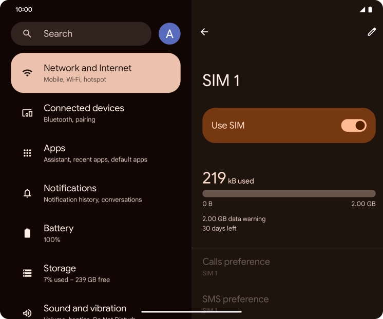 The total data usage is displayed.