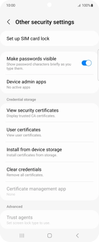 Press Set up SIM card lock.
