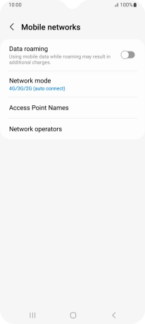 Press Network mode.