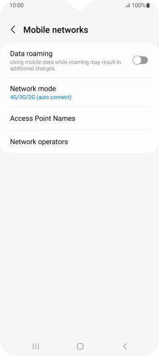 Press Network mode.