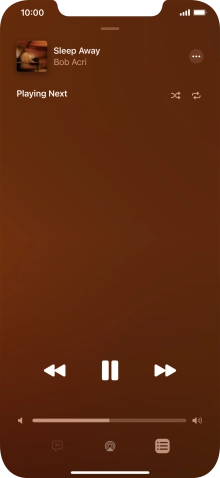 Press the shuffle icon to turn the function on or off.