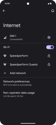 Press the required WiFi network.