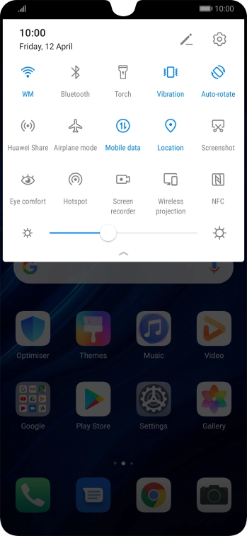 Press Mobile data to turn the function on or off. Press Mobile data to turn the function on or off.