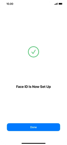 Press Done. If you haven't previously selected a phone lock code, key in a code of your own choice twice.