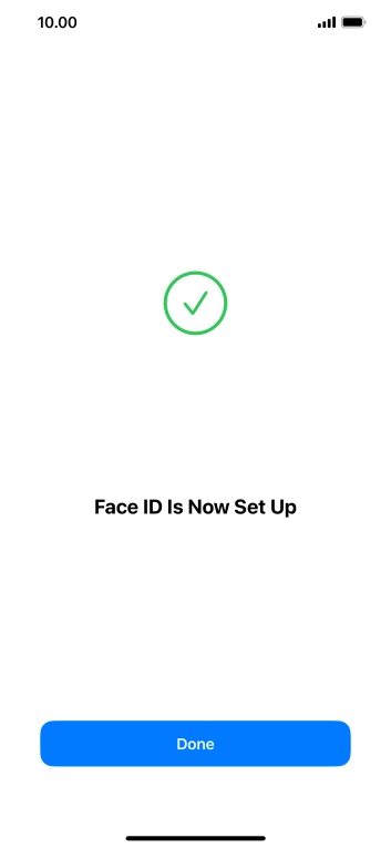Press Done. If you haven't previously selected a phone lock code, key in a code of your own choice twice.