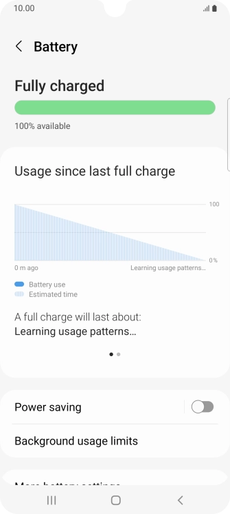 Press Power saving.