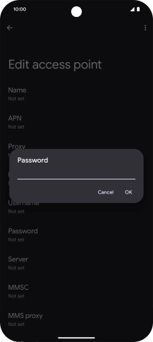 Key in password and press OK.