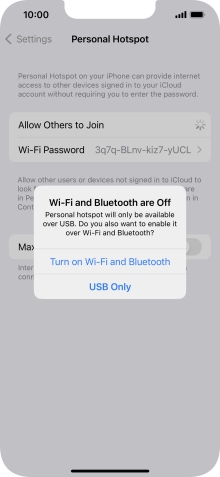 If WiFi is turned off, press Turn on Wi-Fi and Bluetooth.