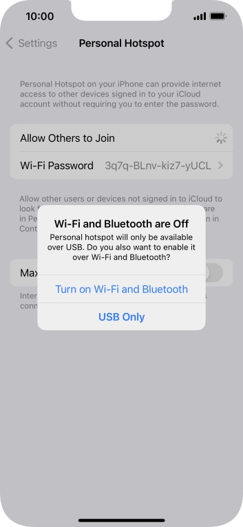 If WiFi is turned off, press Turn on Wi-Fi and Bluetooth.