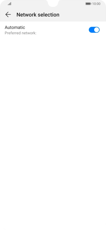 If you want to select a network manually, press the indicator next to 'Automatic' to turn off the function.