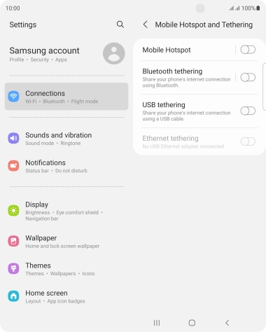 Press Mobile Hotspot.
