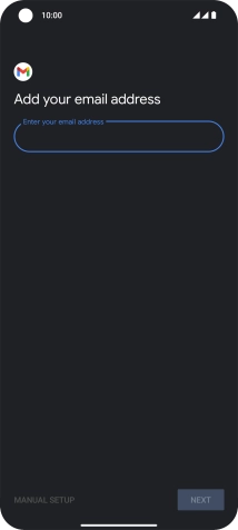 Press the field below 'Enter your email address' and key in your email address.