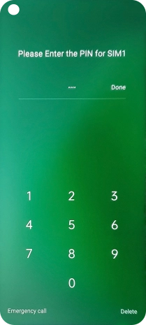Key in your SIM PIN and press Done. The default SIM PIN is 0000.
