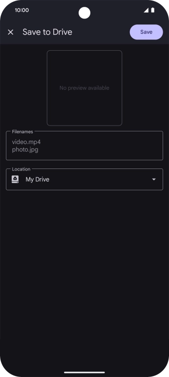 Press the field below 'Location' and go to the required folder.